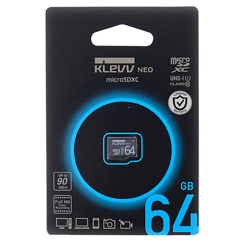 [.. пачка соответствует ]ESSENCORE microSDXC карта памяти KLEVV NEO U064GUC1U18-D 64GB [ управление :1000015063]