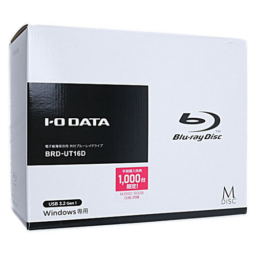 I-O DATA I *o-* данные электронный бухгалтерская книга сохранение для вне есть Blue-ray Drive BRD-UT16D [ управление :1000020962]