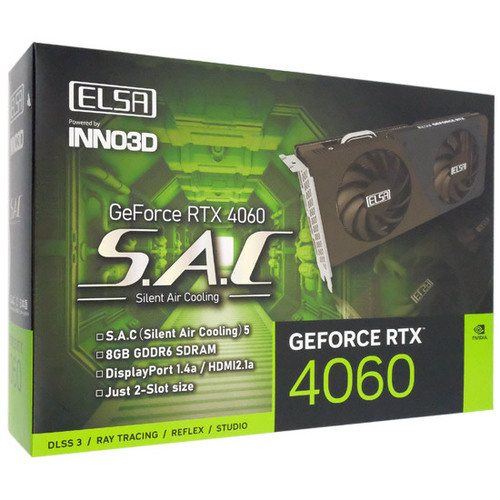 ELSAグラボ GeForce RTX 4060 S.A.C GD4060-8GERS PCIExp 8GB [管理:1000025299]_画像1