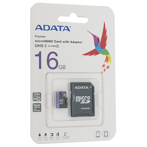 【ゆうパケット対応】ADATA microSDHCカード AUSDH16GUICL10-RA1L 16GB [管理:1000025619]_画像1