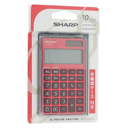 [.. packet correspondence ]SHARP color * design calculator premium model EL-VW31-RX stylish red [ control :1100042482]