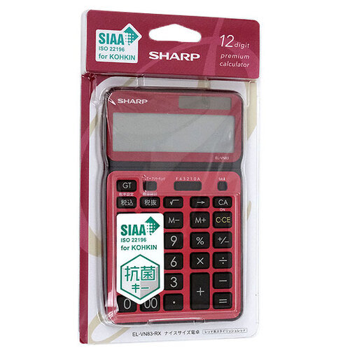 SHARP color * design calculator premium model EL-VN83-RX stylish red [ control :1100042486]