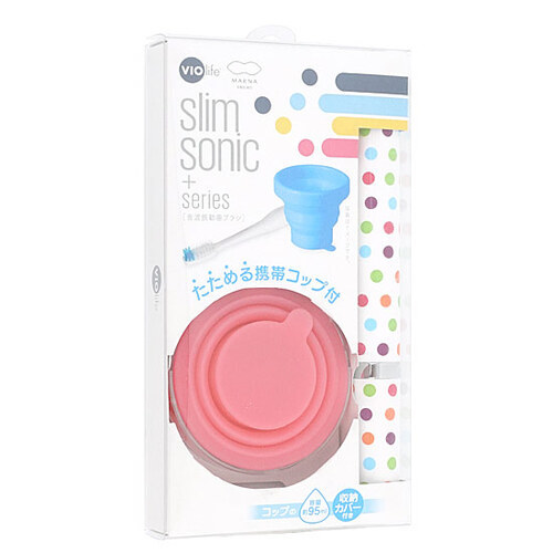 VIOlife 音波振動歯ブラシ slim sonic plus Sコップ ピンク [管理:1100045755]_画像1