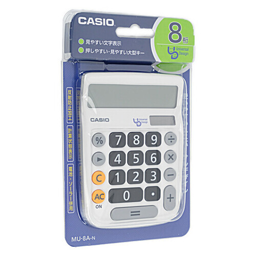 【ゆうパケット対応】CASIO デザイン電卓 ミニジャストタイプ MU-8A [管理:1100049011]_画像1