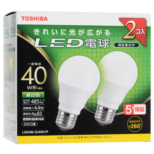 TOSHIBA LED電球 LDA4N-G/40V1P 昼白色 [管理:1100051088]_画像1