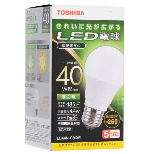 TOSHIBA LED電球 LDA4N-G/40V1 昼白色 [管理:1100051786]_画像1