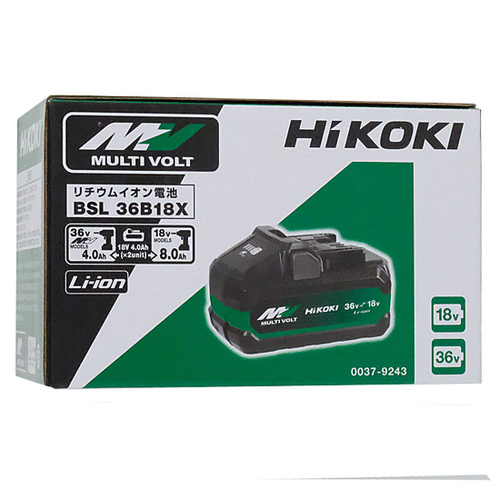 HiKOKI 第2世代マルチボルト蓄電池 36V 4.0Ah/18V 8.0Ah BSL36B18X [管理:1100052006]_画像1