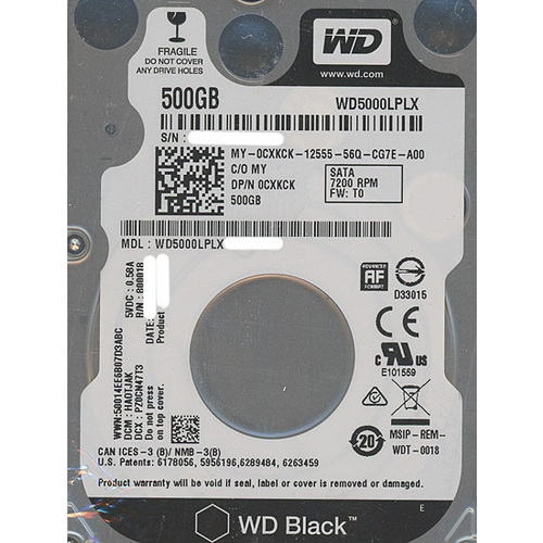 Western Digital製HDD WD5000LPLX 500GB SATA600 [管理:2000001742]_画像1