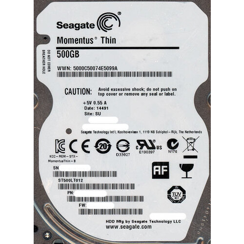 SEAGATE ノート用HDD 2.5inch ST500LT012 500GB 7mm [管理:2044005]_画像1