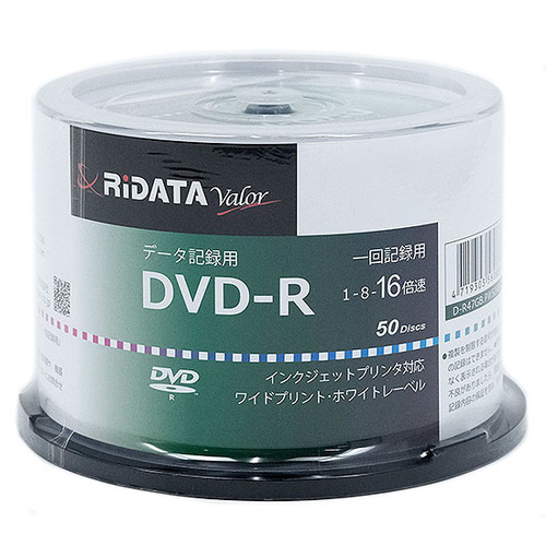 RiTEK データ用 DVD-R 16倍速 50枚組 RIDATA D-R47GB.PW50RD C [管理:1000014498]_画像1