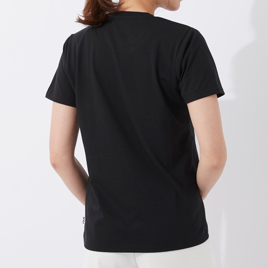 【ゆうパケット対応】FILA フィラ 半袖Tシャツ Lサイズ ブラック 412-694 [管理:1400000535]_画像3