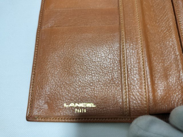 ■ランセル ３つ折り財布 レザー 茶 LANCEL■_画像4