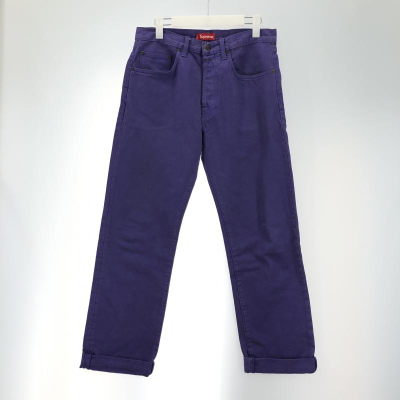 【中古】17ss Supreme washed denim pants サイズ 30 シュプリーム　パープル[240091343518]_画像1