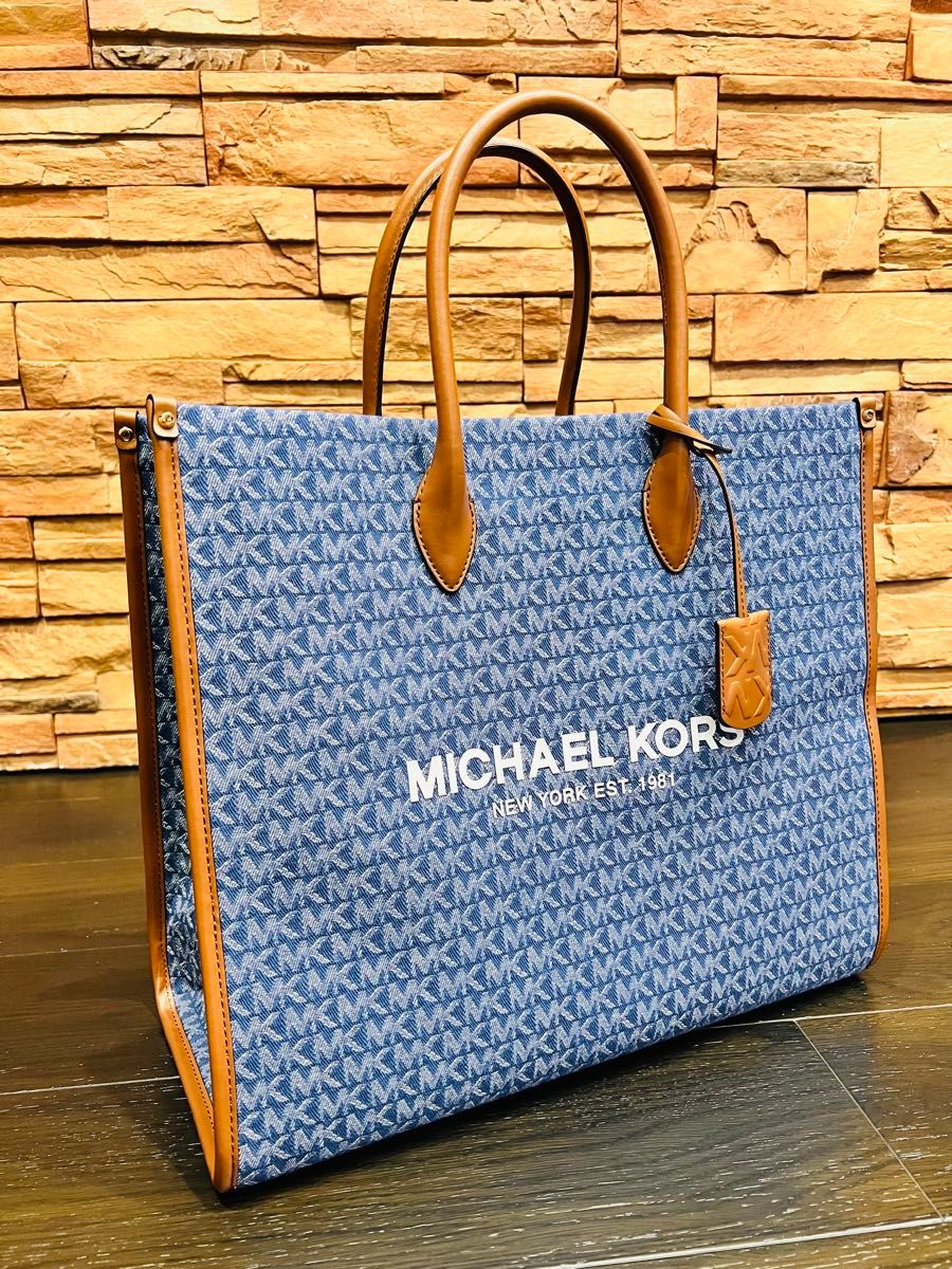 ほぼ新品未使用 トートバッグデニムモノグラム MICHAEL KORS｜Yahoo