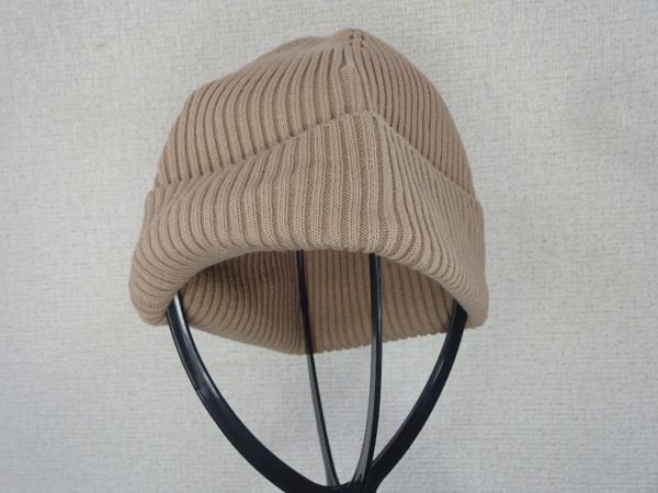 ＠ 日本製 ＠レディース・メンズ ベージュ色 編み込みニット帽 サイズ５７cm〜５９cm キャップ 帽子 コットン帽の画像2