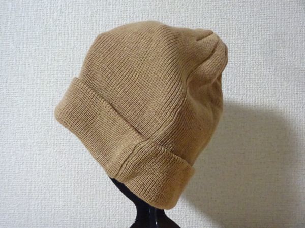 ∵ SHIGEMATSU ∵ メンズ・レディース　ベージュ色　ニット帽　サイズ５７cm〜５９cm　キャップ　帽子　コットン帽_画像3