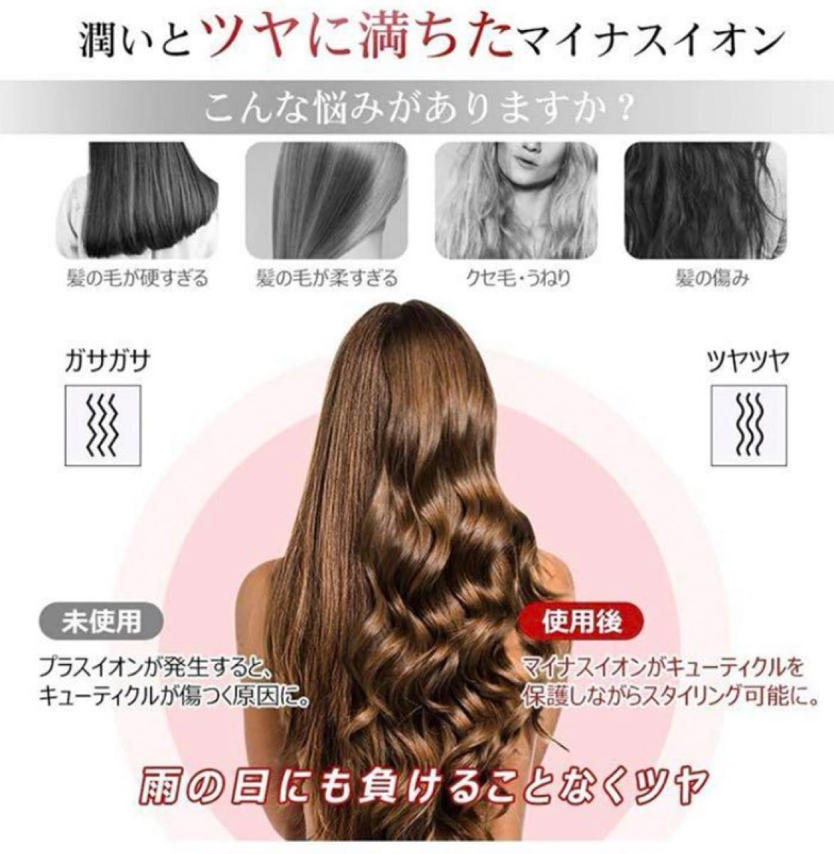 (未使用)ヘアアイロン 32mm カールアイロン　100-230℃ 温度調整