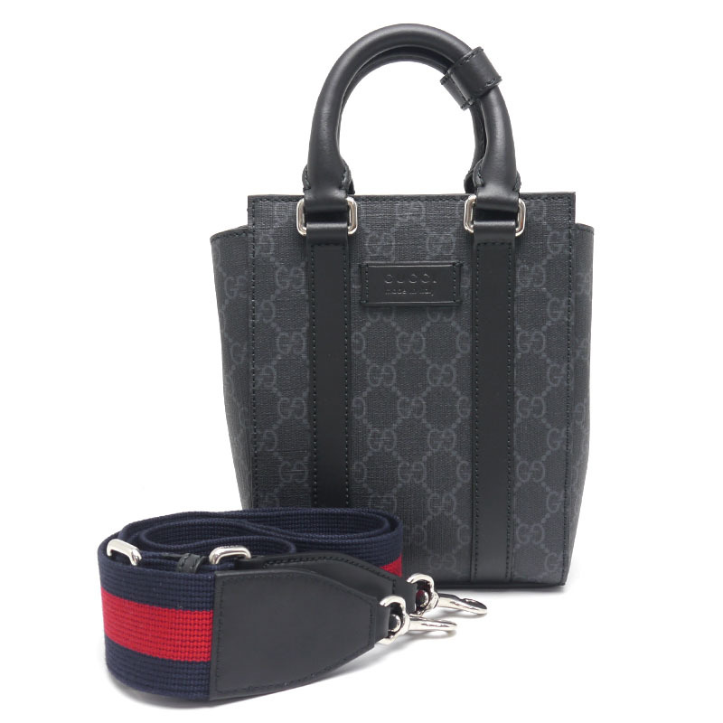 グッチ GUCCI 2WAYハンドバッグ 696010 GGスプリームキャンバス ブラック系