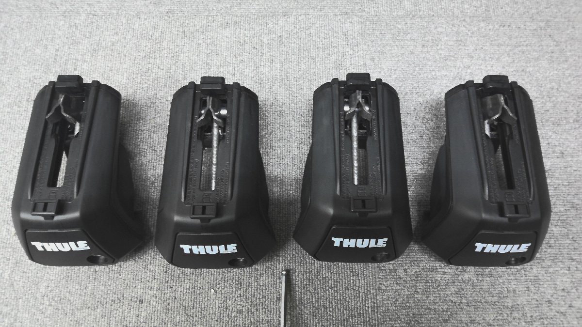 【中古品】THULE スーリー ウイングバーEVOブラック7113B＆フット710410 スバルレガシィアウトバック 用 ベースキャリア_画像3