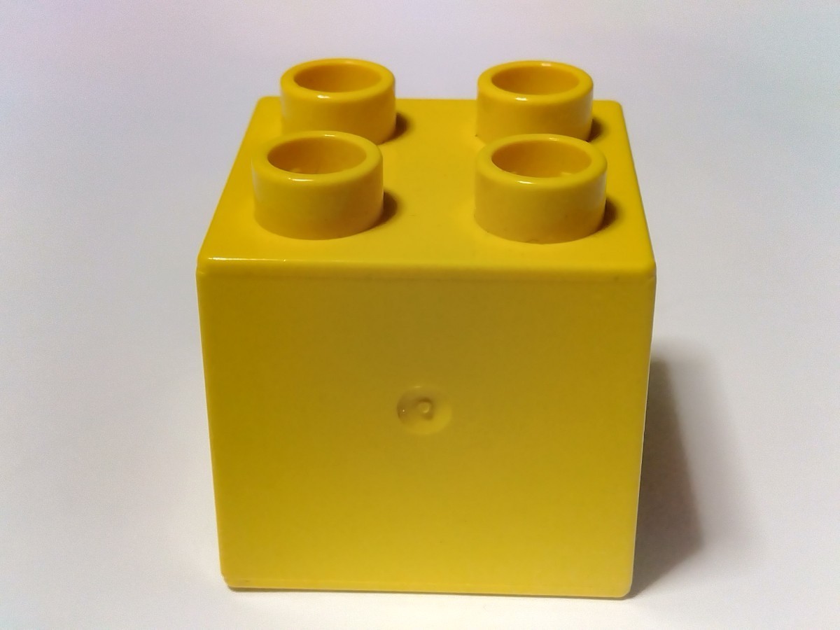 レゴデュプロ 2×2 ボックス　棚　黄色　りんごプリント プリントブロック_画像6