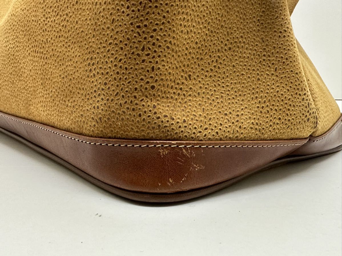  не использовался? Франция производства TEXIER Vintage dokta- сумка Brown кожа натуральная кожа 