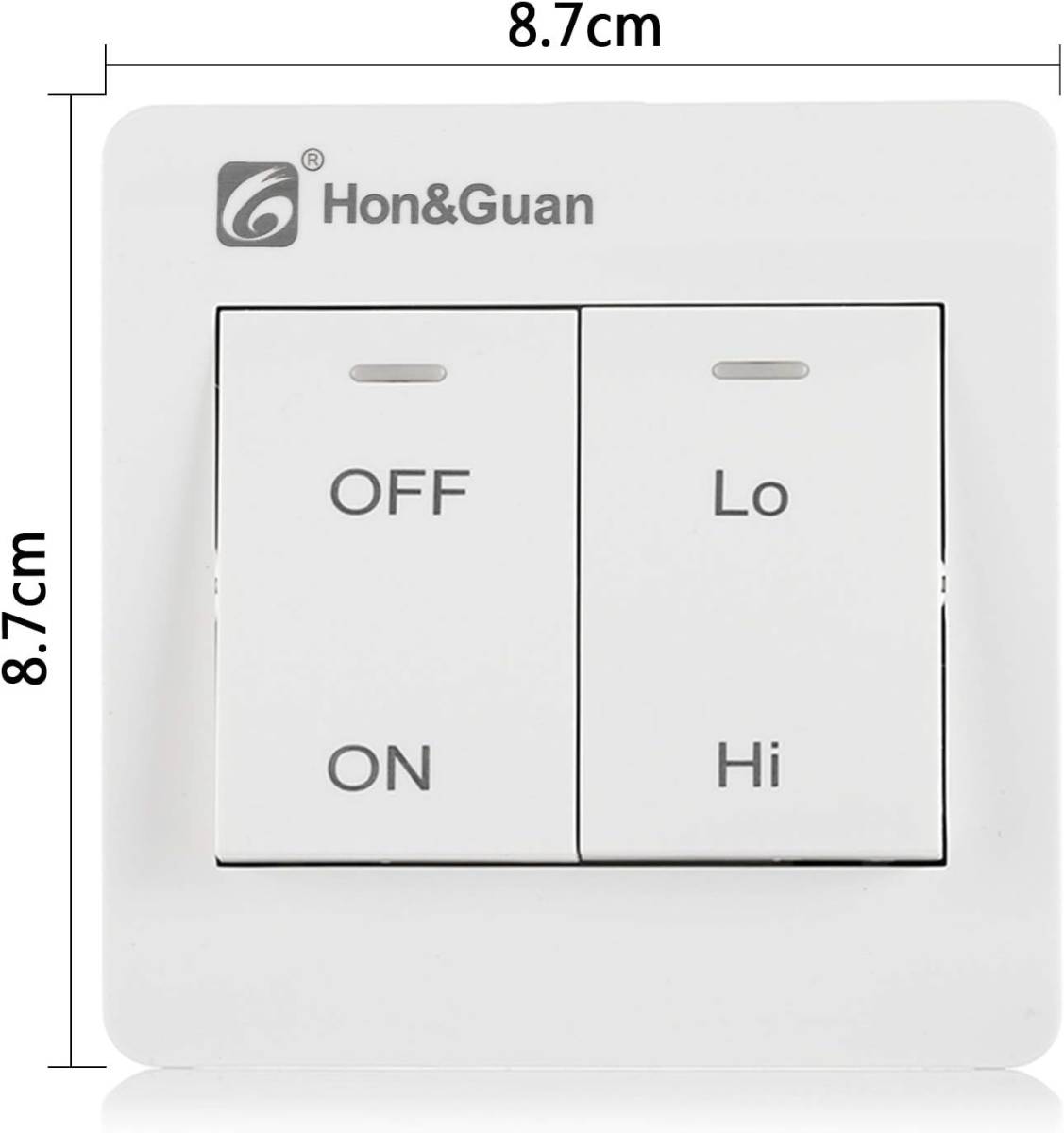 Hon&Guan ダブルスピードコントロール ダクトファン 埋込スイッチ 高低速コントロール トイレ換気扇スイッチ_画像2