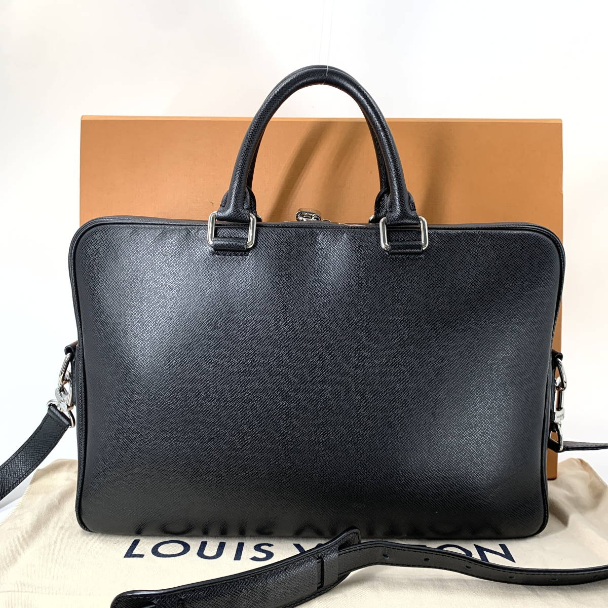 1円【新品同様】付属品完備 LOUIS VUITTON ルイヴィトン メンズ バッグ M33441 PDB MM NM タイガ カバン レザー ブリーフケース ビジネス_画像4