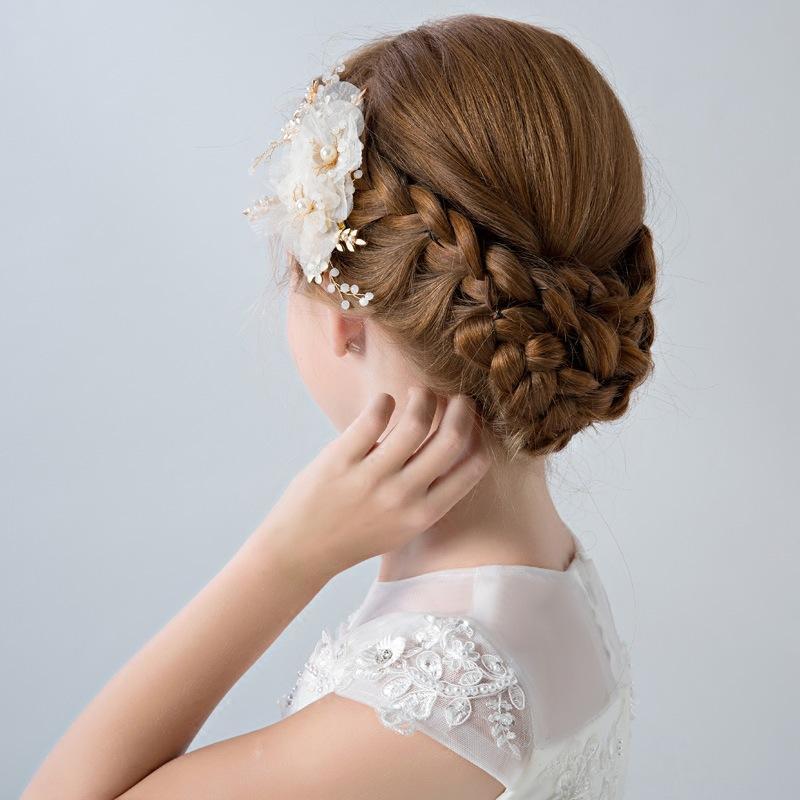 ヘアアクセサリー 花 パール 髪飾り ヘッドドレス 結婚式 ブライダル クリップ式 ヘアピン ウェディング_画像4