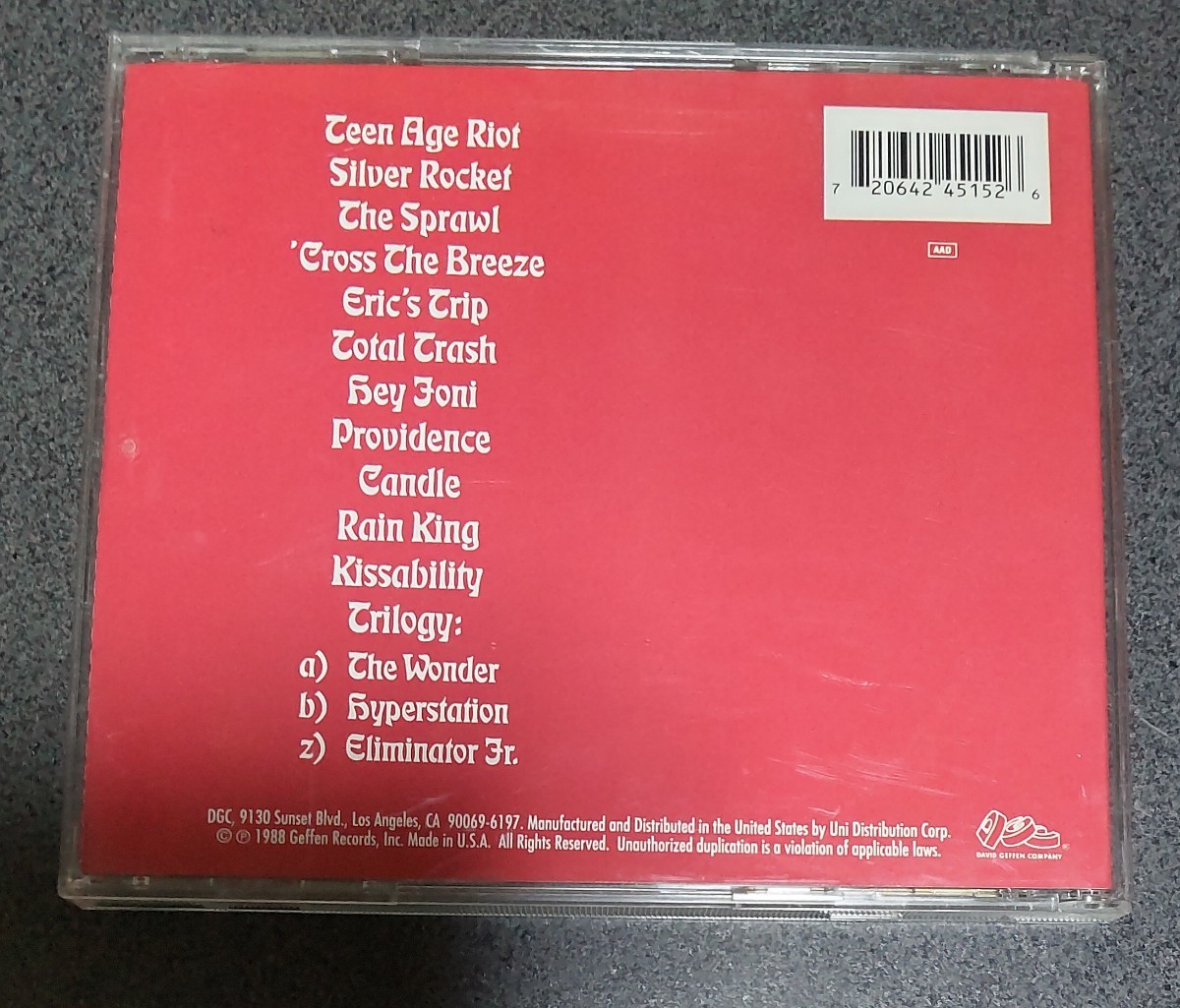Sonic Youth 1988年作 6th Daydream Nation CD ソニック・ユース デイドリーム・ネイション US盤 DGC DGCD-24515_画像2