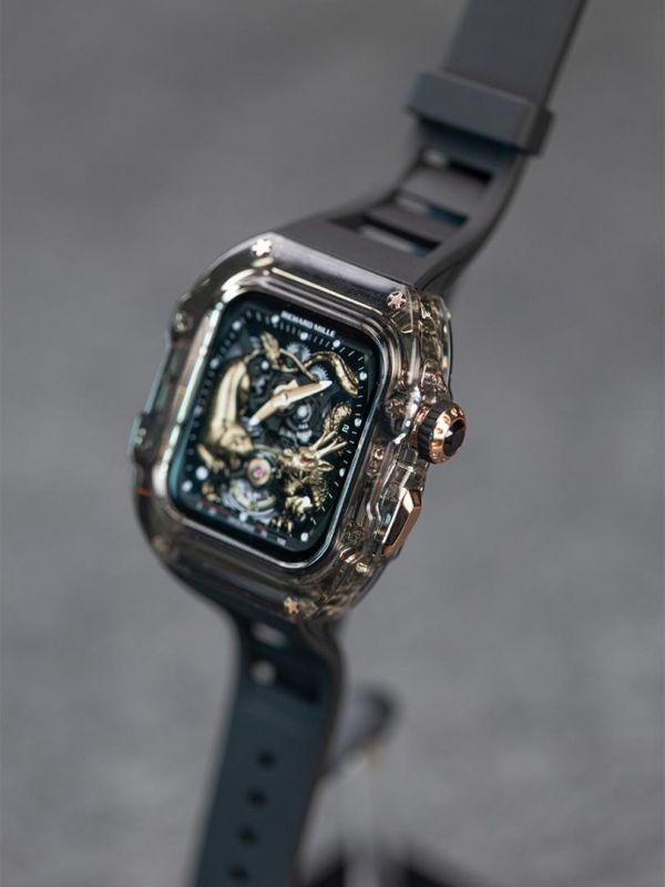 AppleWatch Full Clearcase Golden concept 44mm 45mm clock custom BK