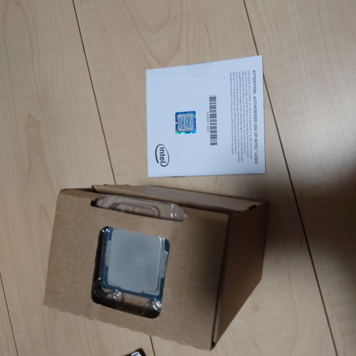 intel　Core　i3-9100F 動作OK lga1151 INTEL BOX インテル CPU_画像3