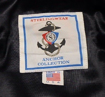 STERRING WEAR pea coat navy USA made size:34R.T.