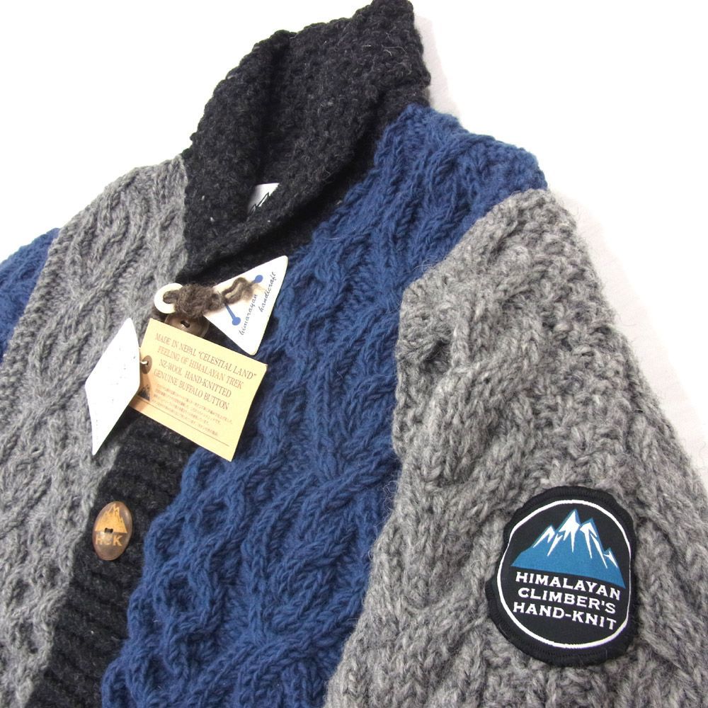 新品 定価3万円●HIMALAYAN CLIMBER’S HAND-KNIT 22AW カウチン ニット ジャケット フィッシャーマン アラン メンズ Mサイズ 未使用 肉厚_画像7