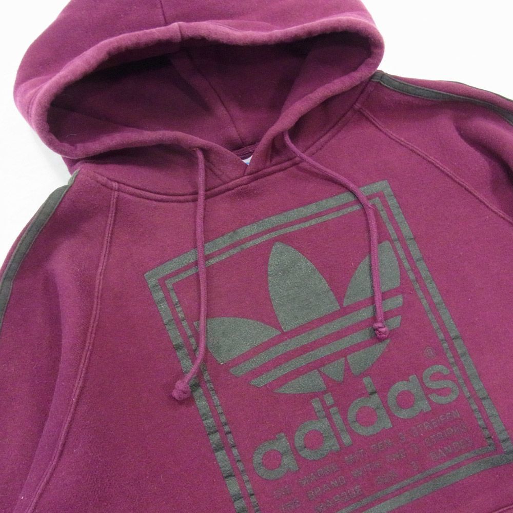 VINTAGE カナダ製●adidas アディダス 80’s パーカー フーディー スウェット プルオーバー メンズ ビッグロゴ オールド レア 1円スタート_画像7