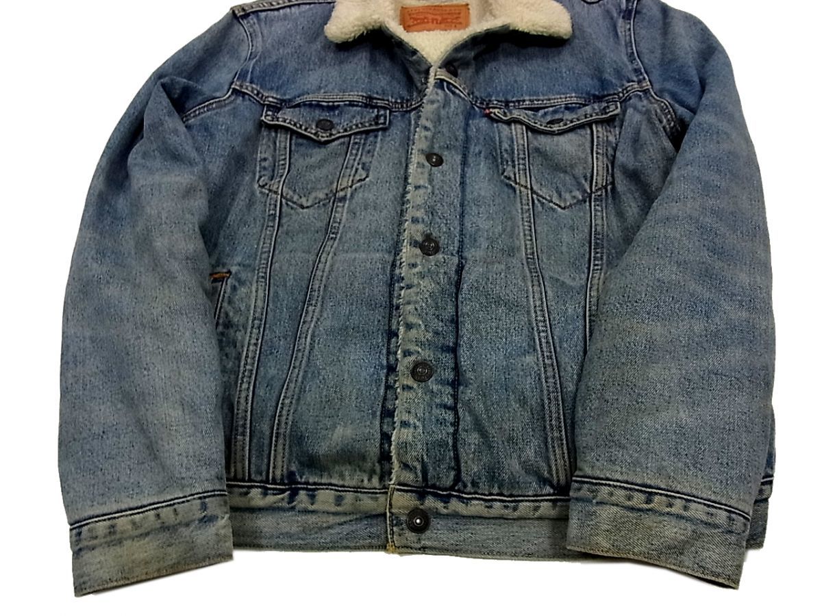 ■Levis リーバイス 裏ボア デニムジャケット シェルパトラッカージャケット メンズ 1円スタート_画像9