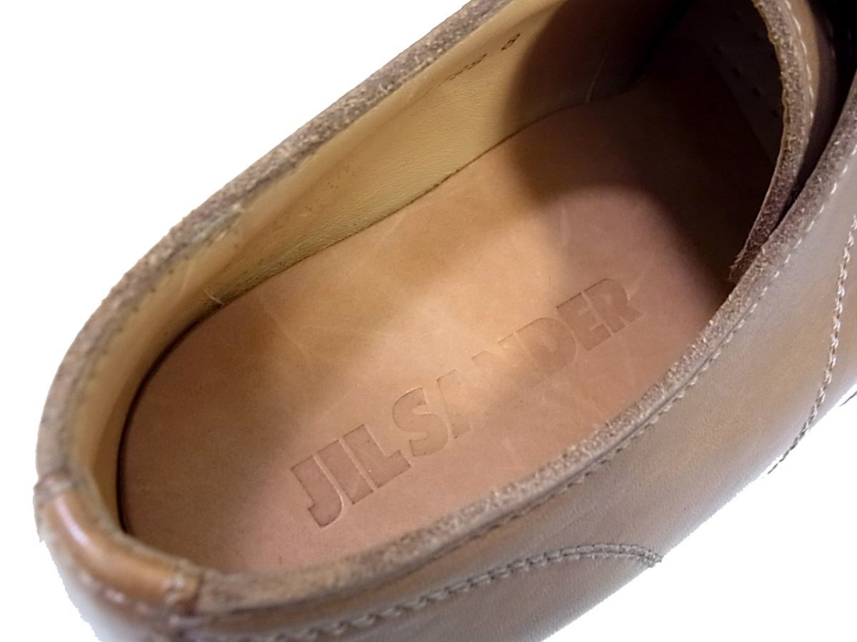 極美品◇JIL SANDER ストレートチップ メンズ ドレスシューズ サンドブラウン 革靴 イタリア製 ジルサンダー_画像7