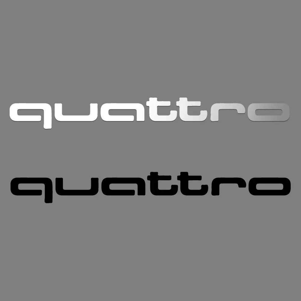 アウディ quattro(クワトロ) ステッカー【ホワイト】A1 A2 A3 A4 A5 A6 A7 A8 Q1 Q2 Q3 Q4 Q5 Q6 Q7 Q8 B5 B6 B7 B8 C5 C6 C7 V8 S-line RSの画像3