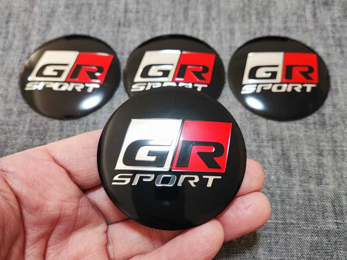 トヨタ【GR SPORT】ブラック ホイールセンターキャップ56mm■プリウスPHV ハイラックス ランドクルーザー C-HR コペン 86 ヤリスクロス_画像5