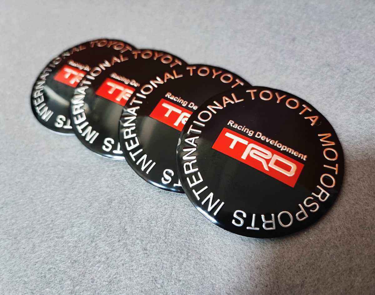 訳あり TRD ホイールセンターキャップ ブラックC 56mm 4P■プリウス クラウン ハリアー アルファード アクア ヤリスクロス ライズ RAV4 86_画像4