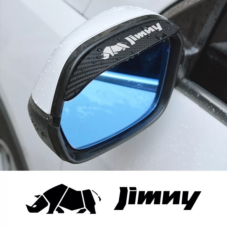 ジムニー(サイ＋ロゴ)カーボン調 ドアミラー サイドミラー バイザー エアロ■Jimny JB23 JB33 JB43 JB64 JB74 JA11 JA12 JA22 SJ30 シエラ_画像1