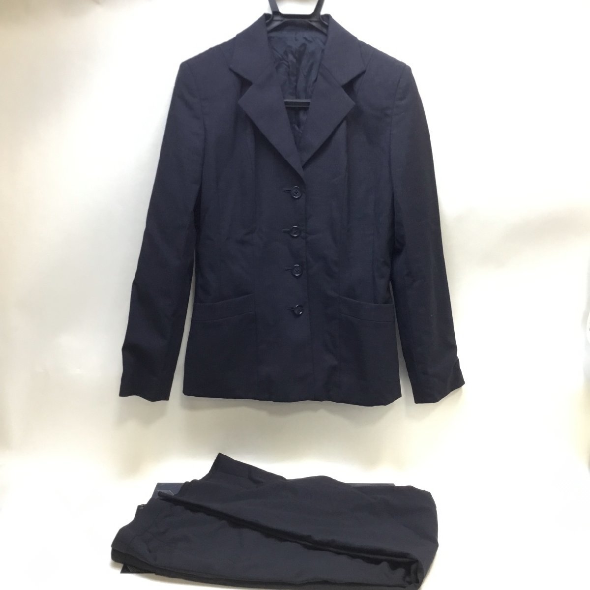 【現状品/インボイス登録店/CH】Hampstead ハムステッド ブラックフォーマルスーツ 9号 喪服 セレモニースーツ 上下セット HA0113/001_画像1