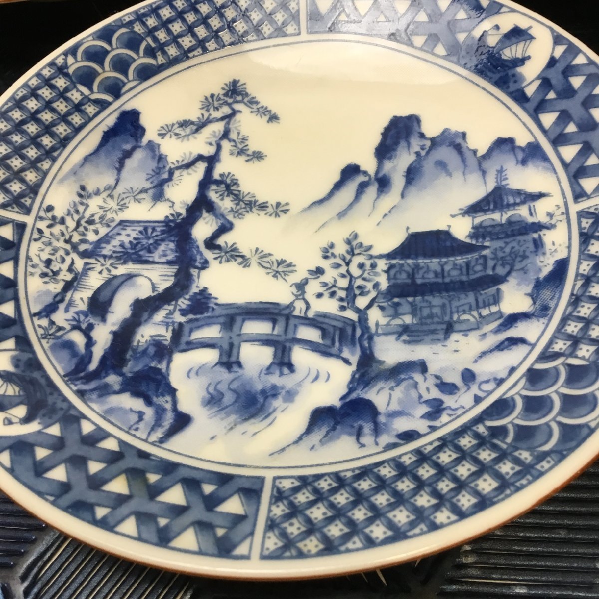 【中古現状品/インボイス登録店/CSH】有田焼 雅東苑窯 小皿 豆皿 丸皿 絵皿 陶器 径約12cm 和食器 7枚セット　MZ0110_画像6