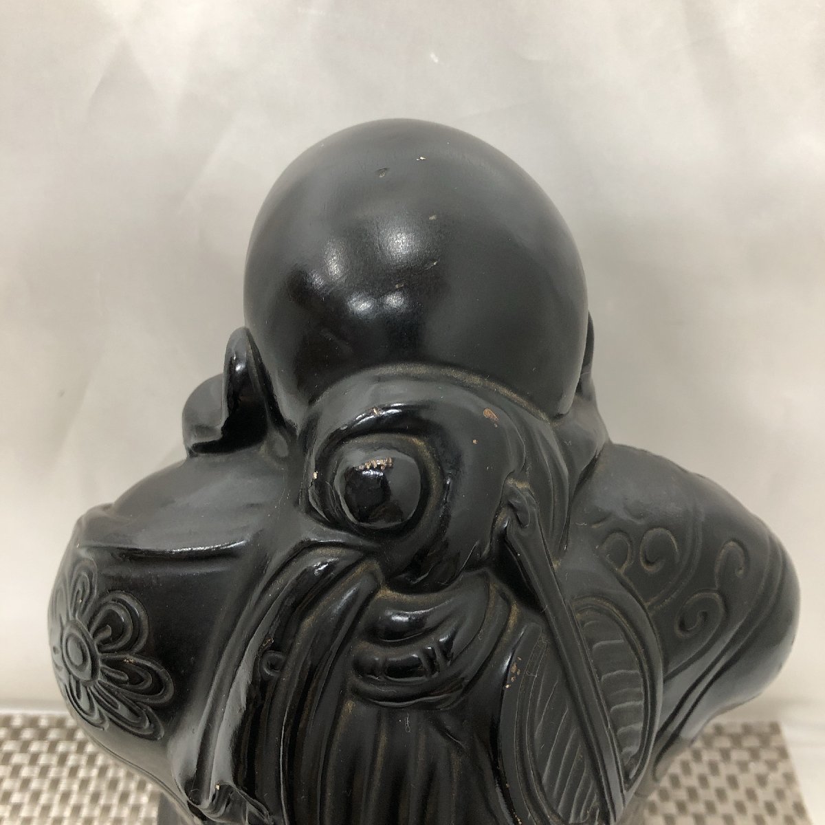 【現状品/インボイス登録店/KSH】 七福神 布袋様 置物 布袋尊 細密彫刻 仏像 笑門来福 夫婦円満 縁起物 仏教美術 HA0127_画像6