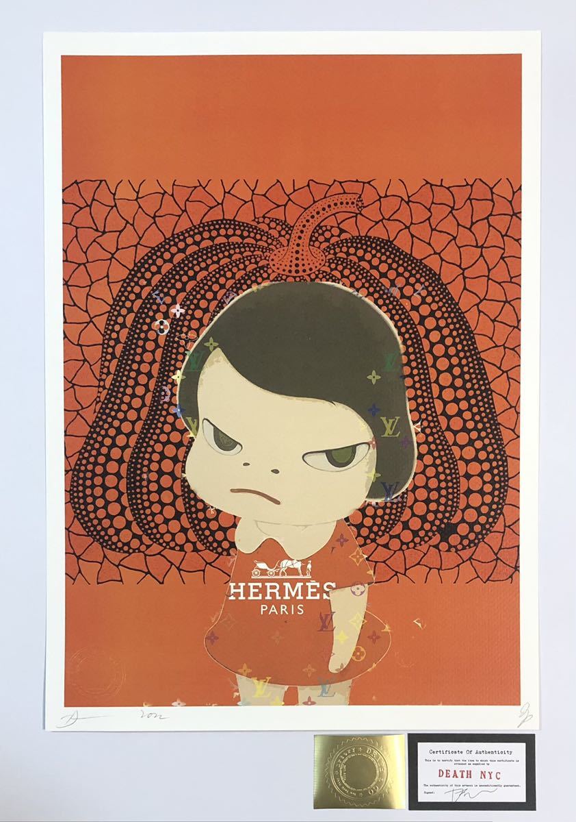 DEATH NYC アートポスター 奈良美智 NARAYOSHITOMO ロッタちゃん 草間彌生 kusama yayoi 現代アート エルメス かぼちゃ ポップアート _画像1