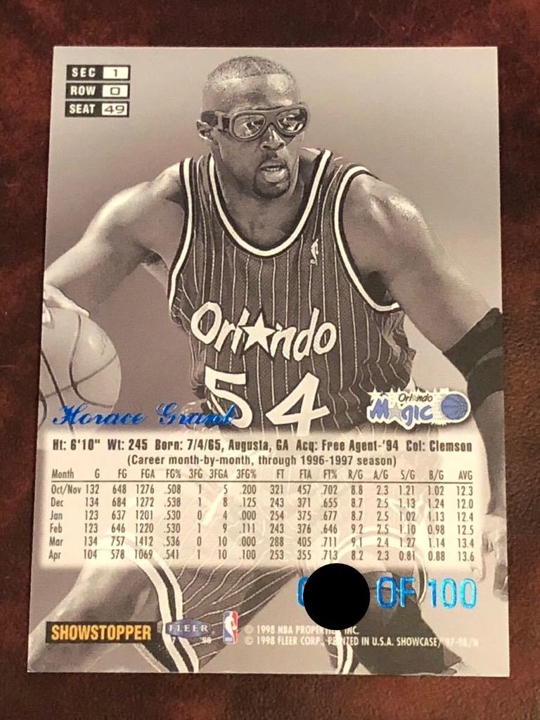 【HORACE GRANT】97-98 flair showcase ROW0 ★legacy collection★_画像2