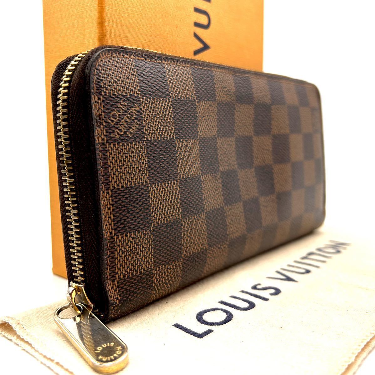 【A240105】★美品★LOUIS VUITTON ルイ ヴィトン ダミエ ジッピー ウォレット ラウンドファスナー 長財布 N60015/CA3110_画像1