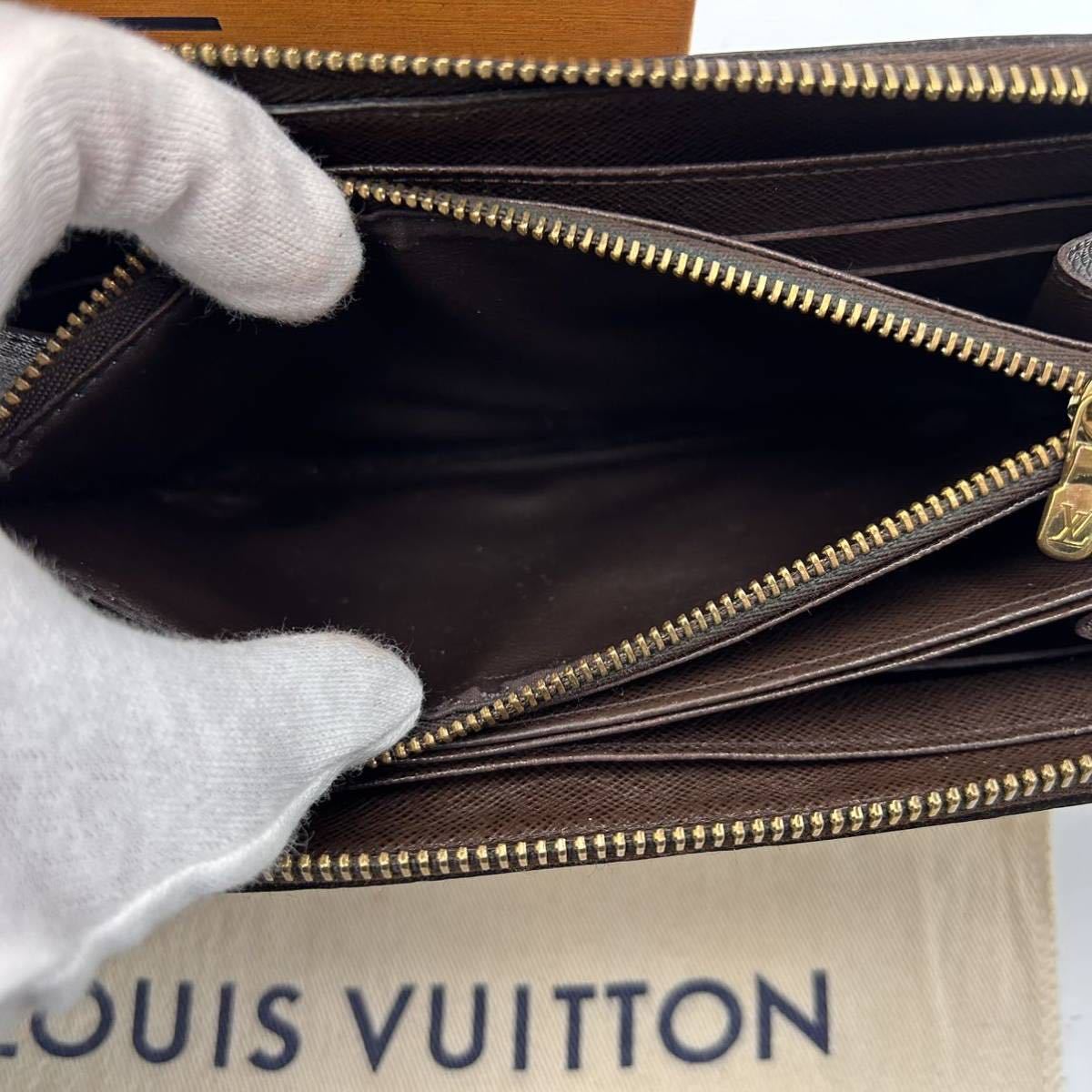 【A240105】★美品★LOUIS VUITTON ルイ ヴィトン ダミエ ジッピー ウォレット ラウンドファスナー 長財布 N60015/CA3110_画像4