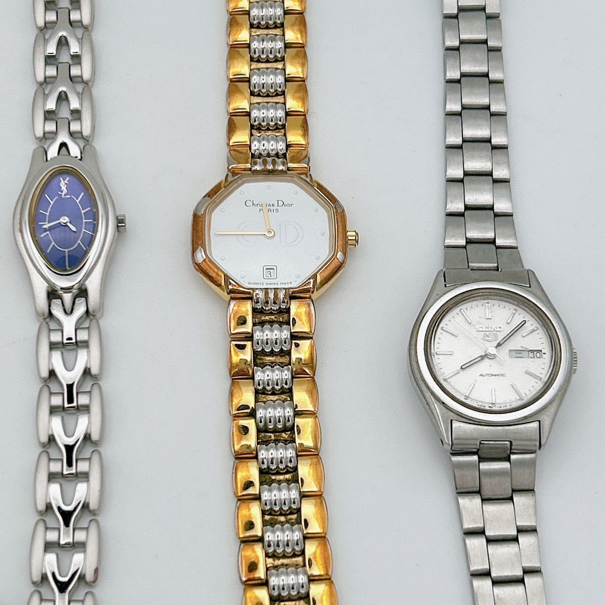 【まとめ売り】 腕時計 SEIKO Dior イヴサンローラン ジバンシー ROOX 動作未確認品 8本_画像3