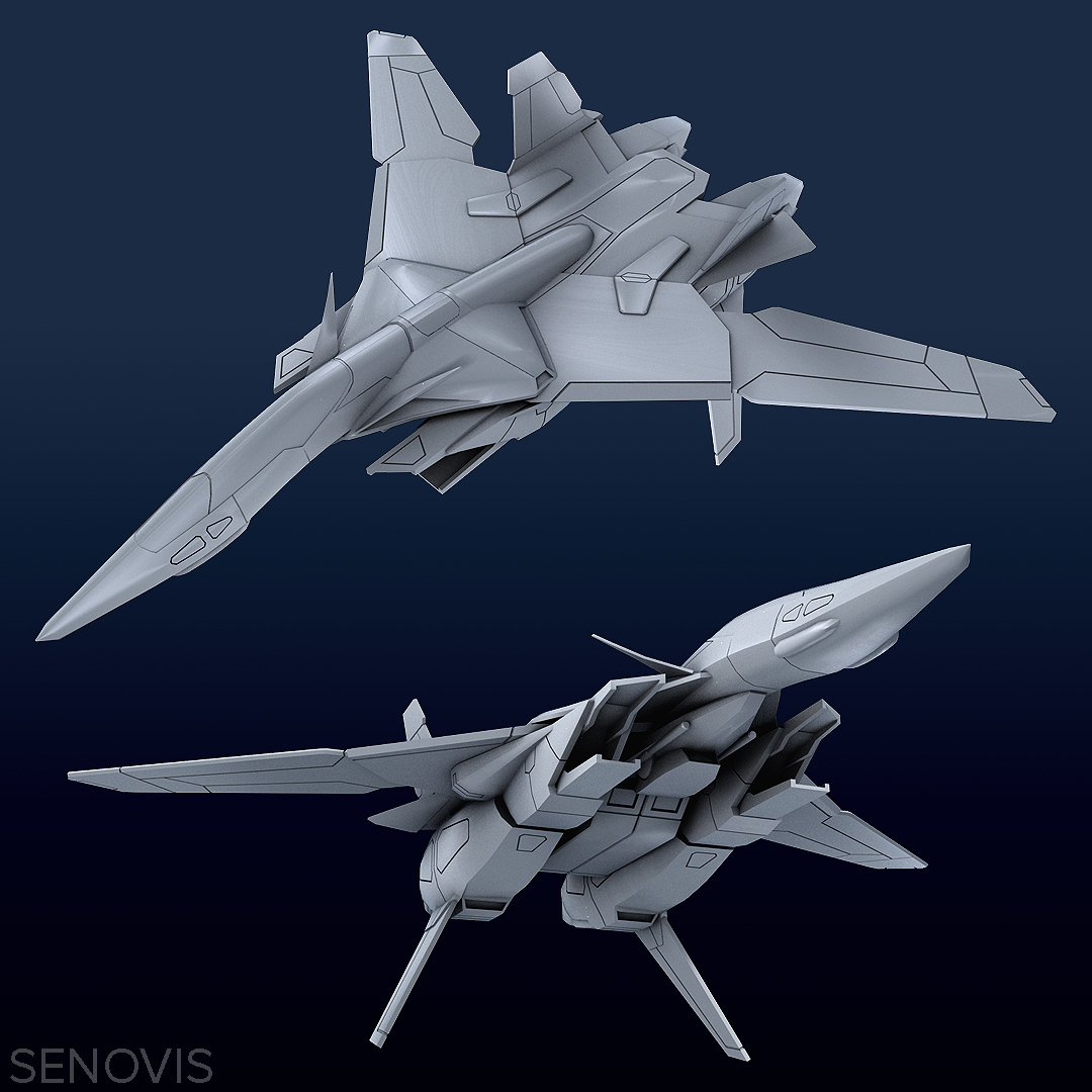 1/144 VF-2JA イカロス 3Dプリント ICARUS 未組立 宇宙船 宇宙戦闘機 Spacecraft Space Ship Space Fighter SF_画像1