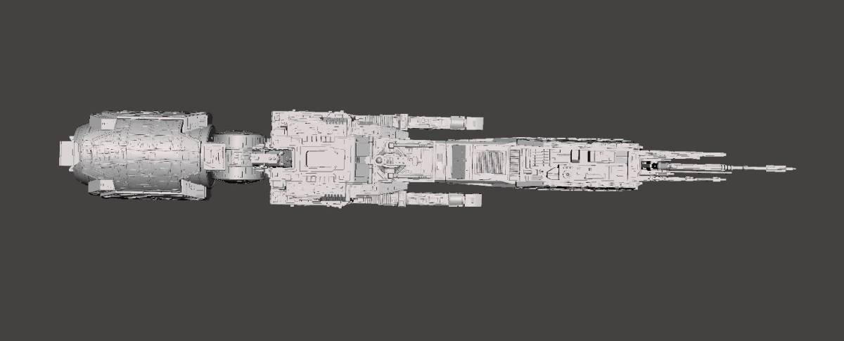 1/1700 スラコ号 3Dプリント 未組立 エイリアン2 Aliens USS Sulaco 宇宙船 宇宙戦艦 Spacecraft Space Ship Space Battleship SF_画像7